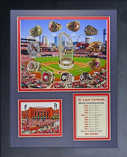 Efsaneler Asla Ölmez St. Louis Cardinals MLB Dünya Serisi Yüzükler ve Şampiyonalar Koleksiyon / Çerçeveli Fotoğraf