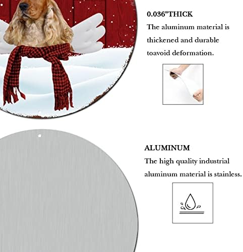 Merry Christmas Kapı İşareti Sonsuza Kadar Kalbimizde Pet Köpek Yuvarlak Metal Tabela Asılı Noel Süslemeleri Kapalı