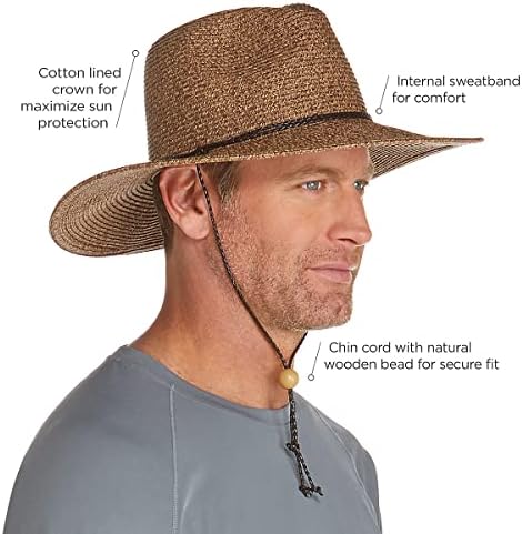 Coolibar UPF 50 + Erkek Plaj Penye Güneş Şapkası - Güneşten Koruyucu