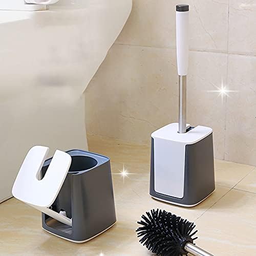 GUOJM Tuvalet Fırçası Tuvalet Fırçası ve Tutacağı 2'li Paket, Havalandırmalı Tutuculu Tuvalet Fırçası, Banyo için