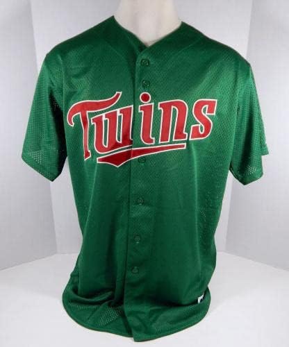 2005 2008 Minnesota Twins 60 Oyun Verilmiş Yeşil Forma Aziz Patrick Günü DP06964 - Oyun Kullanılmış MLB Formaları