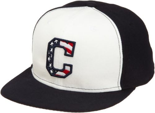 Major League Baseball Cleveland Indians 2011 Yıldızlar ve Çizgiler 59 Elli Şapka, Beyaz / Lacivert