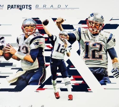 Tom Brady İmzalı Çerçeveli 16x20 Fotoğraf New England Patriots Super Bowl Kolaj Fanatikleri Holo Stok 206954-İmzalı