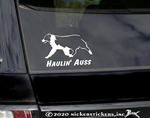 Haulin ' Auss/ NickerStickers ® Avustralya Çoban Aussie Vinil Pencere Otomatik Çıkartma