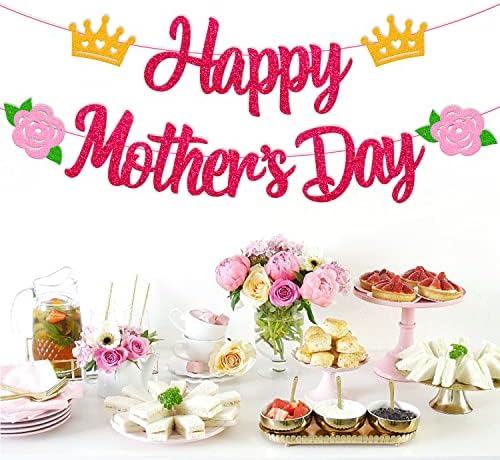 Mutlu anneler Günü Afiş Glitter anneler Günü Dekorasyon için En İyi Anne Hiç Seni Seviyoruz Anne Teşekkür Ederim