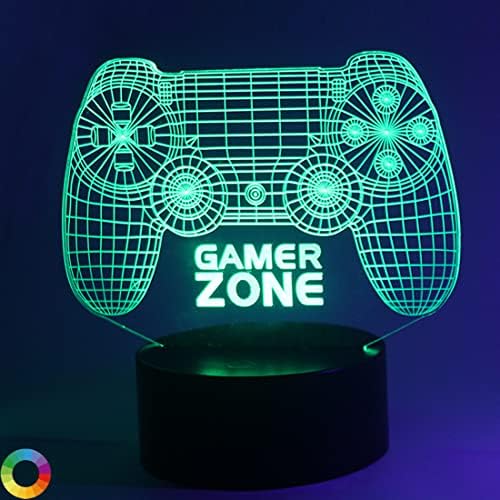 PEFEK Gamer hediye Oyunu Simge Gece ışık odası dekor, 3D LED Illusion lamba 16 renk, PC Video oyun şeyler için erkekler