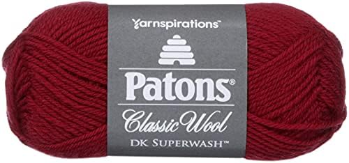 Patons Classic Wool DK İplik, 1,75 oz, Bordo, 1 Top