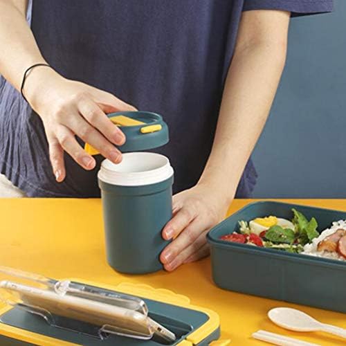 Cabilock Vakumlu Sızdırmaz Kaplar Bento Salata Kabı Plastik Mikrodalga Sızdırmaz Çalışma Lapası Bardağı Kahvaltı