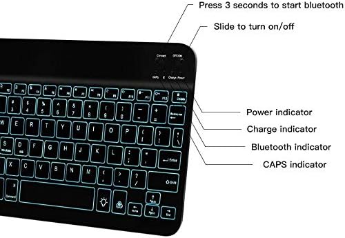 Micromax X412 ile Uyumlu BoxWave Klavye (BoxWave ile Klavye) - İnce Tuşlar Bluetooth Klavye-Arkadan Aydınlatmalı,