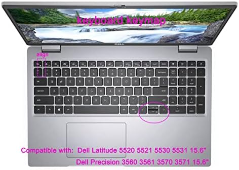 Silikon Klavye Cilt Kapağı için Uyumlu Dell Latitude 5520 5521 5530 5531 15.6 inç, 15.6 Dell Precision 3560 3570