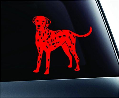 Dalmaçyalı Köpek Sembolü Çıkartması Pençe Baskı Köpek Yavrusu Pet Aile Cins Aşk Araba Kamyon Sticker Pencere (Kırmızı)