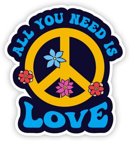 İhtiyacınız olan Tek şey Aşk Çıkartması-3 laptop etiketi - Araba, Telefon, Su Şişesi için Su Geçirmez Vinil-Barış