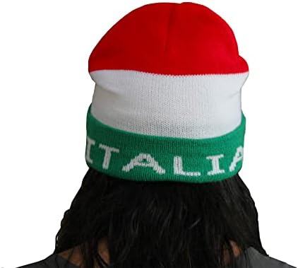 Italia Çok Renkli Örgü Kayak Şapkası-FBA Renkli İtalyan Şapkası-İtalya İtalyan Pride Ürünleri Koleksiyonu PSİLoveİtaly