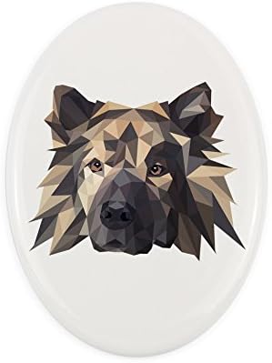 Avrasya, Köpek Görüntüsü Olan Mezar Taşı Seramik Plak, Geometrik