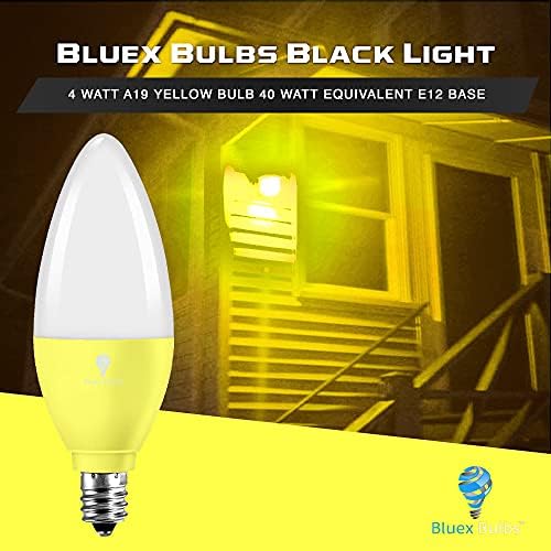 2 Paket BlueX LED Mum Sarı Ampul-4W (40Watt Eşdeğeri) - E12 Taban Sarı LED Pembe Ampul, Parti Dekorasyonu, Sundurma,