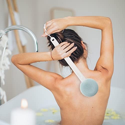 FOMİYES Silikon Banyo Fırçası Saç Derisi Temizleyici Silikon Vücut Temizleyiciler Silikon Temizleyiciler Kalp Şekli