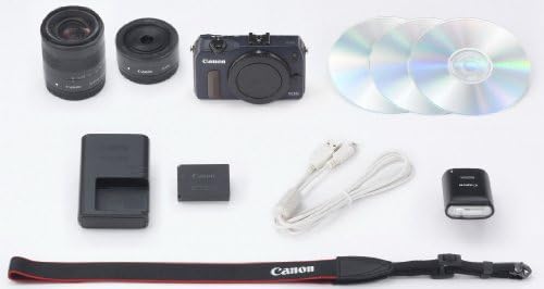 Canon aynasız değiştirilebilir lensli kamera EOS M çift lens kiti EF-M18-55mm F3. 5-5. 6 IS STM / EF-M22mm F2 STM