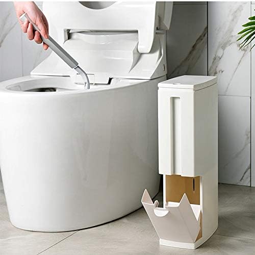 WXXGY Mutfak çöp tenekesi Tuvalet Fırçası Seti ile Banyo Plastik çöp kutusu Dar Mutfak çöp Kovası Ev Temizlik Araçları/B