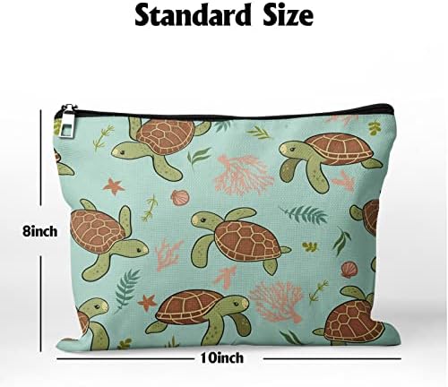 Cafl Makyaj Çantası Kaplumbağa Sevimli Karikatür Deniz Kaplumbağası Kılıfı Fermuar kozmetik çantası Büyük Seyahat