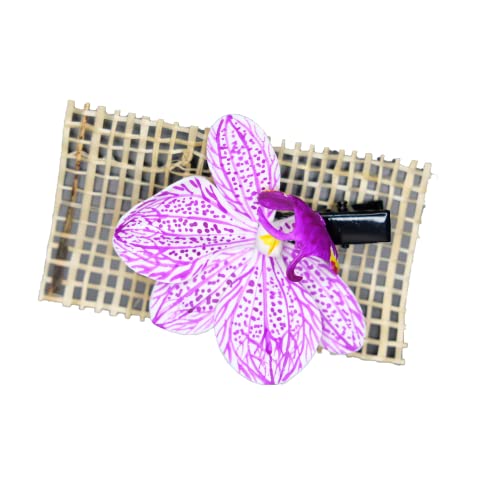 Kil çiçek saç tokası, kızlar ve kadınlar için saç aksesuarları. Sevimli Renk Tasarımı Saç Tokası (mor orkide)