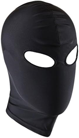 Hansber Unisex Yetişkin Gözler ve Ağız Açık Başlık Maske Hood Nefes Körü Körüne yüz kapatma Körü Körüne Cosplay Kostüm