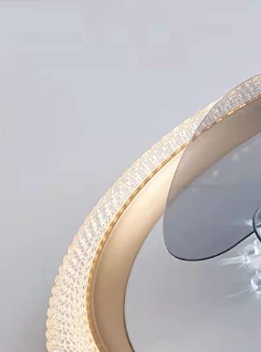 Sggainy Modern Kısılabilir LED Düşük Profilli Fan ışıkları Akrilik Hanglamp Kapalı Fan Lambası 36W 20 Geri Dönüşümlü